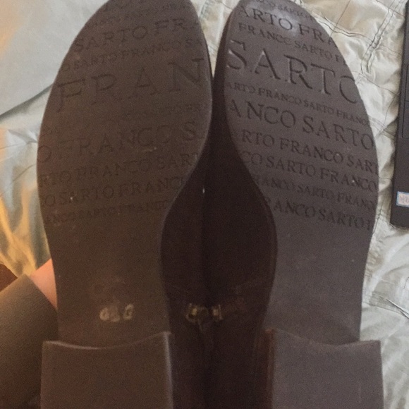 Franco Sarto Brown OTK Suede Boots - Picture 5 of 8